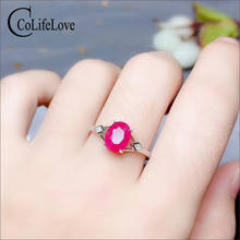 CoLife Jewelry 100% Natural Ruby Ring for Woman 6*8mm 1ct Ruby Silver Ring for Daily Wear 925 Silver Ruby Jewelry Gift for Woman 2024 - buy cheap