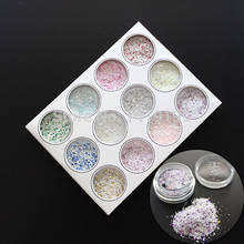 Decoración de uñas en polvo brillante, 12 colores, Gel acrílico UV, Nail Art, Nail Art, esculpido en 3D, manicura 2024 - compra barato