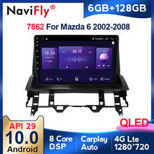 NaviFly 7862 6 ГБ + 128 Гб QLED 1280*720 Android 10,0 Автомобильный мультимедийный GPS-навигатор радио плеер для Mazda 6 2002 2003 2004 -2008 2024 - купить недорого