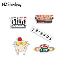 2020 New Fashion Shrinky Dinks Earrings Friends TV Cartoon Resin Epoxy Pins Badge Accessories 2024 - buy cheap