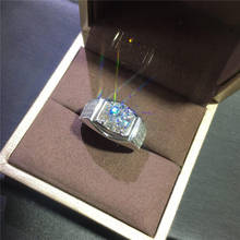 Luxury Diamond Test Past 3 Carat Big Moissanite Ring Men&Women 925 Silver Brilliant Cut D Color VVS1 Gemstone Ring Male Jewelry 2024 - buy cheap