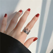 Простое ретро кольцо из тайского серебра 925 пробы, открытые кольца для женщин, ювелирные изделия, подарки 2024 - купить недорого