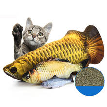 Brinquedos de pelúcia para cães e gatos, peixe com erva de gato e hortelã, para decoração de aquário 2024 - compre barato