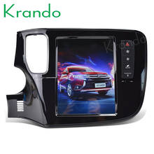 Krando-sistema multimídia para autos, tela vertical 9.0 polegadas, android 10.4, 4g ram, tesla 2015, navegação gps, para mitsubishi outlander 2016 e 2017 2024 - compre barato