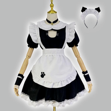 Black Cute Cat Lolita Maid Dress Costumes Cosplay Suit for Girls Woman Waitress Maid Party Stage Costumes Japanese Girl Suit 2024 - buy cheap