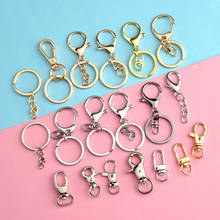 New Gold Plated Metal Keychain Split Ring Lobster Buckle Opening Rings Diy Car Bag Keying Key Chains Accessories 2024 - buy cheap