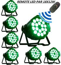 8pcs/ Remote LED PAR , 18X12W RGBW PAR  led wash ligh Professional stage dj light 2024 - buy cheap