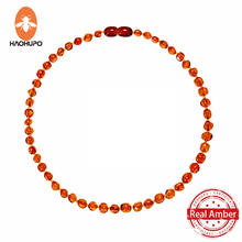 HAOHUPO-collar clásico de color ámbar para mujer, gargantilla de color ámbar, piedra natural, estilo barroco, a la moda, de alta calidad 2024 - compra barato