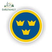 EARLFAMILY 13cm x 12.9cm For Sweden Air Force Roundel Car Stickers And Decals Fashion Fine Decal DIY Occlusion Scratch Anime 2024 - buy cheap