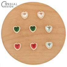 Cordial Design 50Pcs 11*13MM Jewelry Accessories/Hand Made/Crystal Charms/Heart Shape/Earring Findings/DIY Making/Pendant 2024 - buy cheap