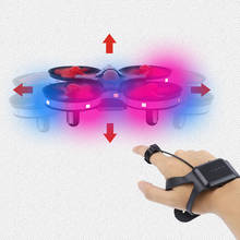 Mini UFO Drone Gesture Aircraft Induction Smart Watch Remote Sensing 3D Roll Light RC Helicopter Super Resistance Kids Toy Gift 2024 - buy cheap