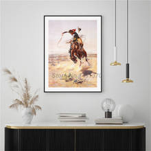 Póster de Cowboy With A Bad Hoss, Wild West Horse, Johnson, pinturas en lienzo, arte moderno, imágenes decorativas para pared, decoración del hogar 2024 - compra barato