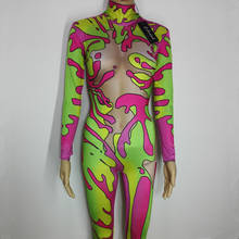 4 Style Animal Printing Jumpsuit Sexy Big Elastic Leotard Bodysuit Nightclub Bar Cosplay Role Costume Festival Pole Dance Romper 2024 - buy cheap