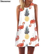 Women Pineapple Flamingo Dress 3D Printed Vintage Summer Boho Beach Party Mini Dress Casual Sleeveless Tunic Tank Dress Vestidos 2024 - buy cheap