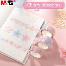 3pcs M&G cherry blossom tape, pink DIY hand account tape,3D- cartoon hand account material stickers, handmade student supplies 2024 - buy cheap