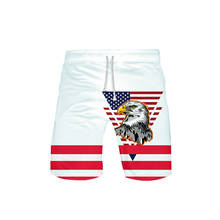 Pantalones cortos de tabla 3D con bandera de EE. UU., bañadores de moda para playa seca, pantalones cortos informales para hombre, pantalones deportivos para playa, 2021 2024 - compra barato