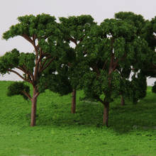 10Pcs/Pack 12cm Plastic Banyan Trees Model Train Scenery for Park Garden Forest Scene Scenery Children Toys Scale 1:75 Green 2022 - buy cheap
