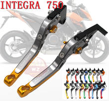 Motocicleta dobrável extensível cnc moto ajustável alavancas de freio de embreagem para honda integra 750 dct integra750 2014-2018 2024 - compre barato