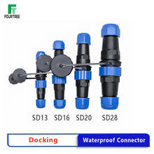 1PCS IP68 Waterproof Connector Docking Male Plug & Female Socket Panel Mount Wire Cable Connection Aviation Plug SD13/16/20/28 2024 - buy cheap