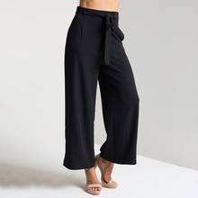 Womens High Waisted Loose Wide Leg Pants Fashion Pantalon Drawstring Ankle-length Spring Summer Vintage Fitness Pants 2024 - buy cheap