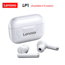 Lenovo-auriculares inalámbricos LP1 con Bluetooth 5,0, dispositivo de audio estéreo Dual, reducción de ruido, bajos, Control táctil, modo de reposo largo, 300mAH, nuevo, Original 2024 - compra barato