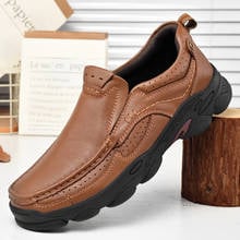 Men leather shoes New Men's Loafers Genuine Leather Casual Shoes Fashion Driving  Breathable Formal Leisure Men Flat Shoes 2024 - buy cheap