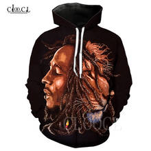 CLOOCL Reggae Creator Bob Marley Lion Hoodie 3D Printed Sweatshirts Hoodies Men Women Fashion Casual Black Tops Streetwear 2024 - buy cheap