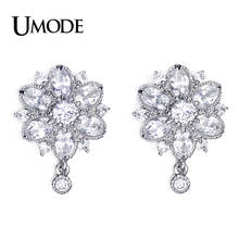 UMODE White Gold Color Luxury Marquise cut AAA+ Cubic Zirconia Flower Stud Earrings For Women Jewelry AUE0022 2024 - buy cheap