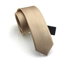 High Quality 2022 New Designers Brands Fashion Business Casual 6cm Slim Ties for Men Necktie Solid Color Golden with Gift Box 2024 - buy cheap