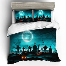 Horror Halloween bedding set, printed quilt cover and bedding, home textiles 2024 - buy cheap