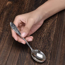 Baifu-cuchara de plata esterlina 999, vajilla de plata para el hogar, cuchara pequeña de plata para bebé, 46g 2024 - compra barato