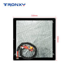 Tronxy 3d impressora peças acessórios kit cama de calor 220*220mm/255*255mm/330*330mm padrão placa de alumínio hotbed cinto linha 2024 - compre barato