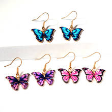 new trendy wedding earrings boho colorful enamel animal butterfly hanging dangle drop earrings for women girl accessories gift 2024 - buy cheap