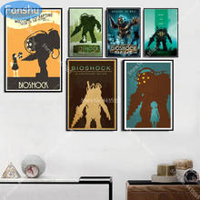 Bioshock Rapture Video Game Poster Retro Kids Gift Canvas Painting Posters and Prints Wall Art  Picture Living Room Home Decor 2024 - buy cheap