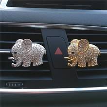 Ambientador de ar do carro auto saída perfume ventilação ambientador metal cristal elefante estilo do carro decoração de ar perfume clipe bálsamo 2024 - compre barato