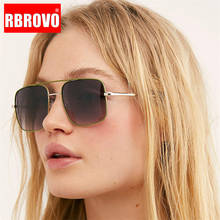 RBROVO 2021 Vintage Alloy Square Sunglasses Women Fashion Retro Small Female Sun Glasses UV400 Eyewear Shopping Accessories 2024 - buy cheap