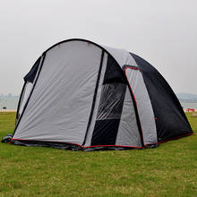 Tenda de acampamento externa com dupla camada separada, tenda grande de 3-4 pessoas, 4 temporadas, à prova d'água, festa para família, viagem, 1 quarto, 1 corredor 2024 - compre barato