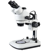 Microscópio estereoscópico trinocular, zoom, para reparo de telefone, led, inspeção pcb 2024 - compre barato