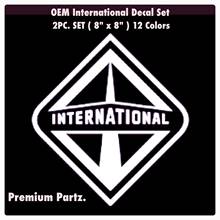 For (2Pcs) International OEM Decals 2PC Set New 12 Colors Window Body Vinyl Semi Trucks USA 2024 - buy cheap