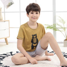 Teens Pajamas Short Sleeve Cotton Pyjamas Kids Clothes Sets Cartoon Panda Boys Sleepwear Cute Pajamas For Girls 10 12 16 Years 2024 - buy cheap