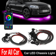 APP Control RGB Multicolor LED Strip Flexible Car Underglow LED Light Car Chassis Neon Atmosphere Light Flowing Waterproof 2024 - buy cheap
