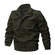 Jaqueta bomber grossa masculina, casaco militar de piloto do exército para outono e inverno, com força aérea, casual e cargo 2024 - compre barato