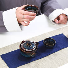 Чайный набор в японском стиле, керамический портативный чайный горшок для путешествий, офисный чайник Gaiwan, чайные чашки, кунг-фу, посуда, подарки 2024 - купить недорого