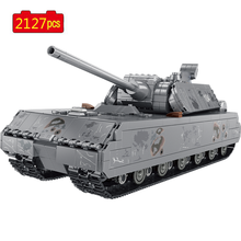 Série militar wwii panzerkampfwagen viii maus tanque pesado modelo soldado blocos de construção brinquedos presentes 2024 - compre barato