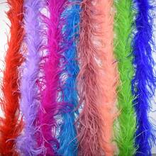 2Meters/Lot White Ostrich Feather Boa Trims Skirt Costume Fluffy Ostrich Feathers for Crafts Wedding Feathers Decoration Plumas 2024 - buy cheap