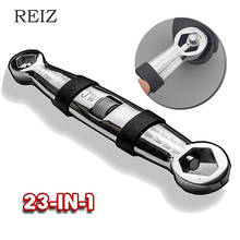 REIZ Universal Wrench 23 In 1 Telescopic Adjustable Spanner 7-19mm Fexible Type Wrench Lug Nut Socket Wheel Tire Change Tools 2024 - buy cheap