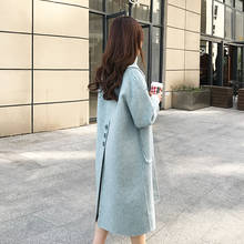 KMETRAM-abrigo de lana de doble cara para mujer, Chaqueta larga coreana, abrigo para otoño e invierno, MY4515, 2020 2024 - compra barato