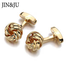 JIN&JU Classic Casual Cufflinks For Men Luxury Quality Gold Color Cuff Buttons Guests Wedding Gift Bijoux Homme бижутерия 2024 - buy cheap