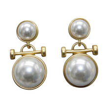 Ydgy new jewelry retro elegant wedding party gold matte gold pearl earrings female accessories jewelry 2024 - buy cheap