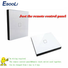 Esooli-controle remoto para smart home, sem fio, 433mhz (chip 1527), branco, formato de interruptor, controle remoto touch 2024 - compre barato